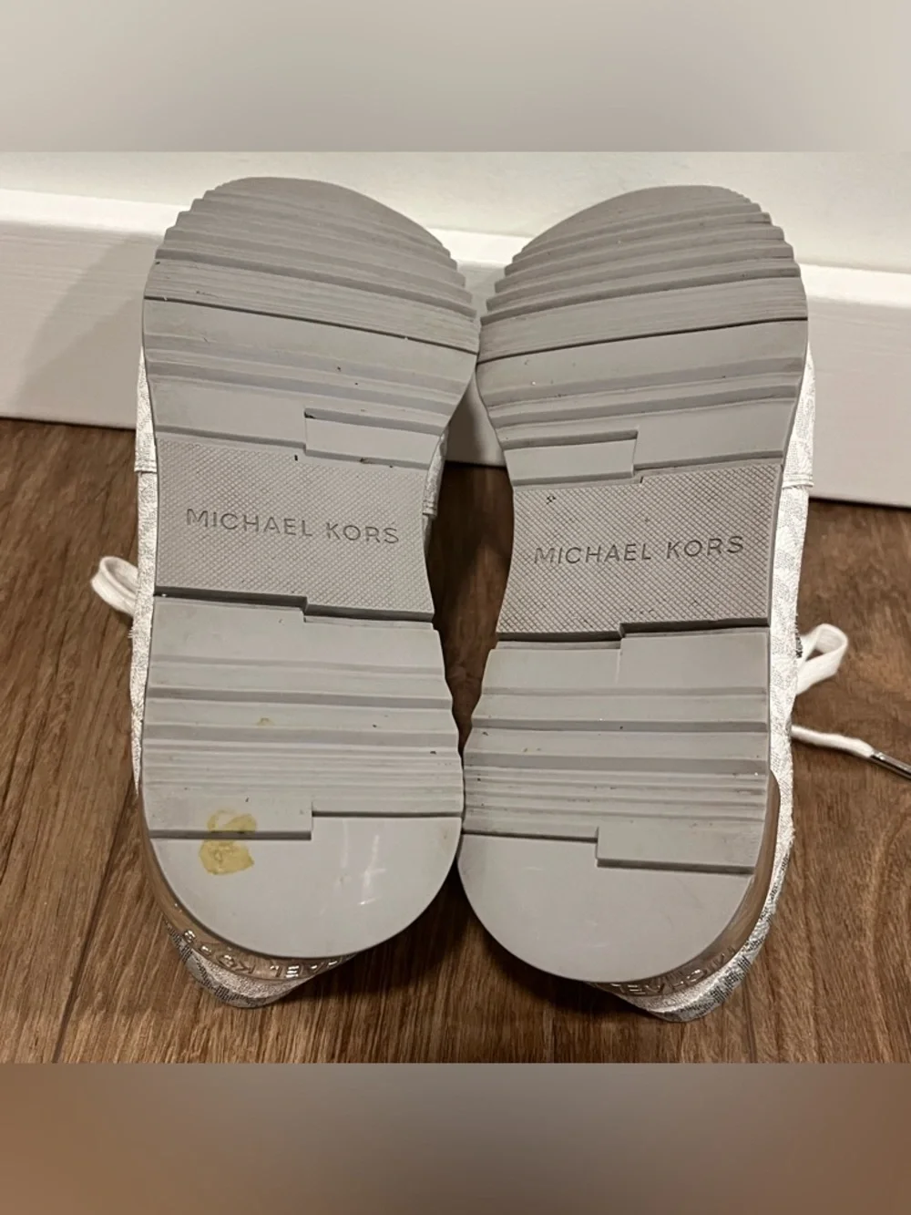 Michael Kors White Allie Wrap Trainer Logo Sneakers